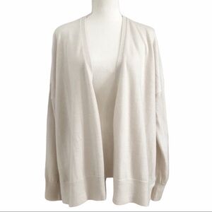 ALLSAINTS 100% MERINO WOOL OFF WHITE OPEN CARDIGAN - XS